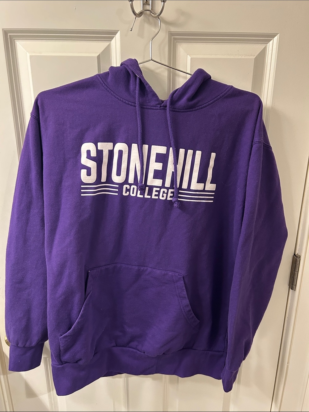 MV Sport Purple Stonehill College Crewneck Hoodie